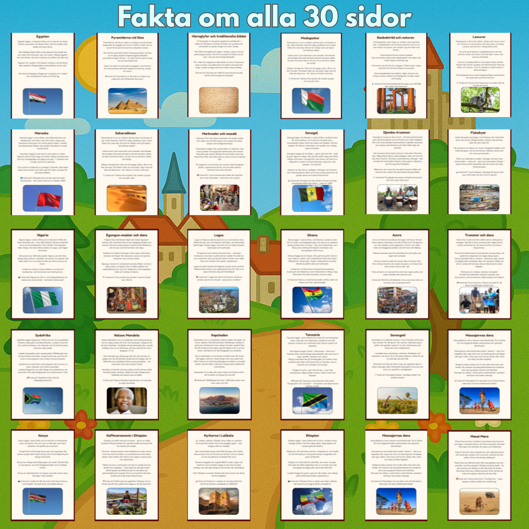 Res genom Afrika | Digital målarbok med fakta